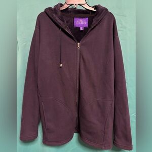 Women's Navy Blue Zip Hoodie Jacket